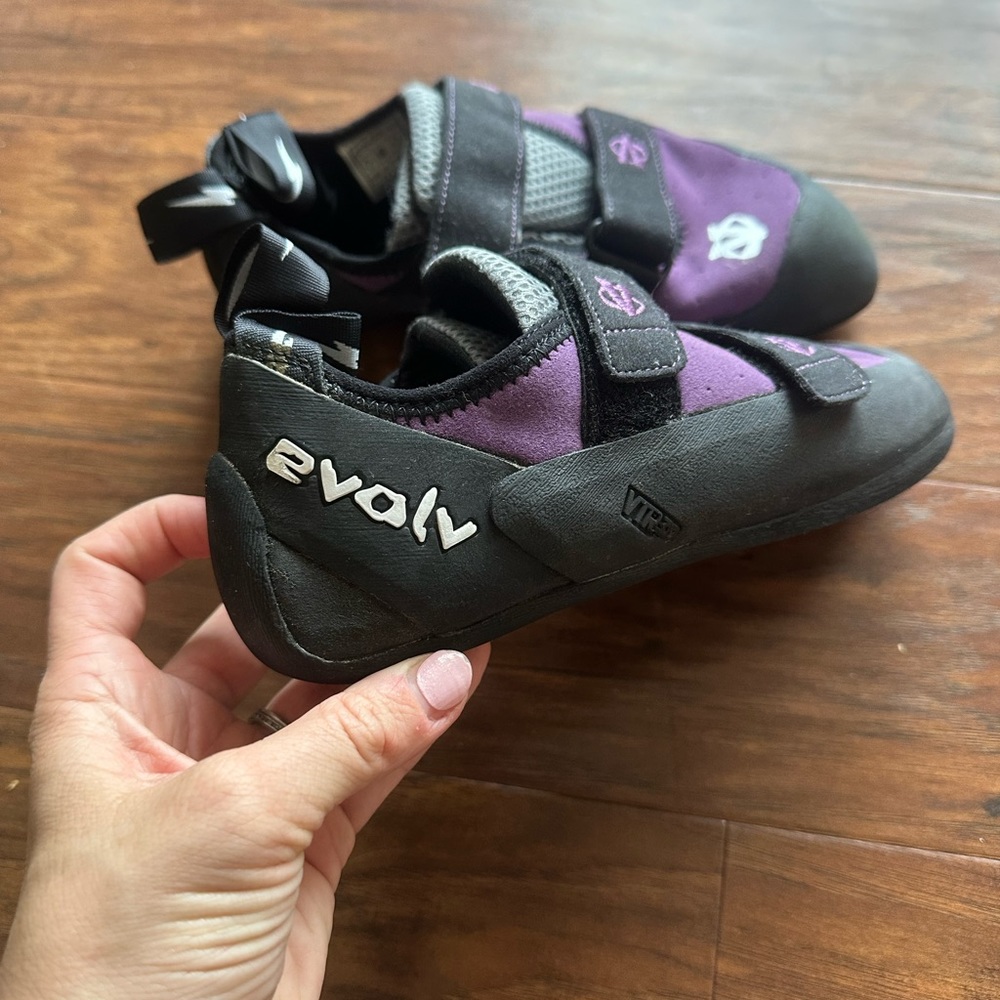 Evolv rock climbing shoes size 8